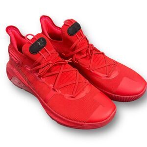 Under Armour Curry 6 Red Basketball Shoes Size 16 New